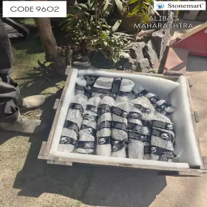 Packing 1 Feet And 2 Feet Slate Monoliths For Shipping To Alibag, Maharashtra