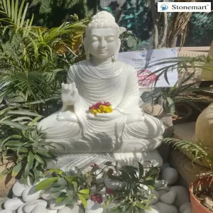 Sold Hand Made 2.5 Feet Abhaya Mudra Buddha Statue