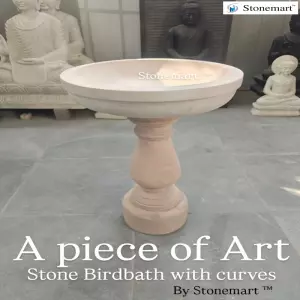 Stunning Stone Bird Bath For Garden, Balcony, Terrace
