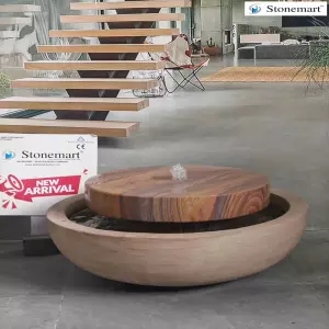 Contemporary Rainbow Stone Water Fountain For Modern Interiors And Exteriors