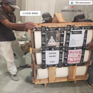 Lord Shiva Idol With Fountain Packed For Shipment To Bengaluru, Karnataka