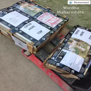 Sandstone Bird Bath Fountain Packed For Shipment To Wardha, Maharashtra