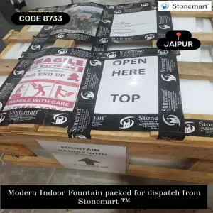 Packing Granite Cascading Waterfall For Shipment To Jaipur, Rajasthan