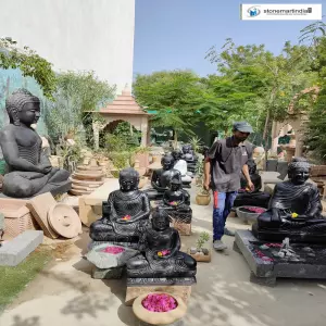 Black Marble Buddha Statues For Garden