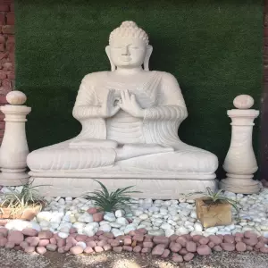 Available 5 Feet Stone Garden Buddha Statue