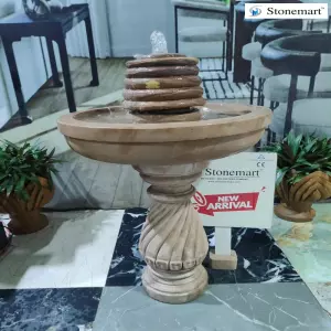 Sold To Coimbatore, Tamil Nadu 2 Feet Hand Carved Stone Birdbath Fountain