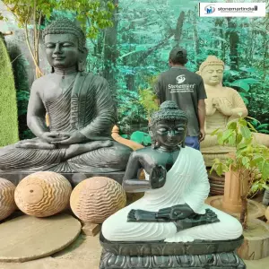 Available 6, 5, 4 And 3 Feet Stone Buddha Statues For Garden