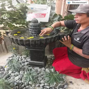 Handcrafted Modern Granite Water Fountain For Home And Garden