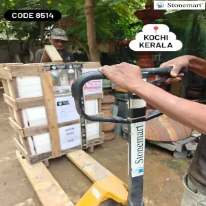 Packing Big Marble Stone Buddha Statue For Shipping To Kochi, Kerala
