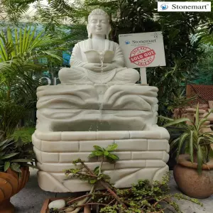 Sold To Coimbatore, Tamil Nadu 4 Feet, 550 Kg White Marble Buddha Fountain