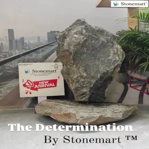 Natural Stone Modern Abstract Garden Sculpture - The Determination