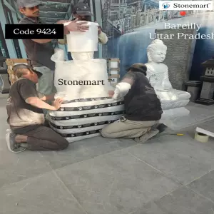 4 Feet Big Size Garden Buddha Statues Being Packed For Dispatch To Bareilly, Uttar Pradesh