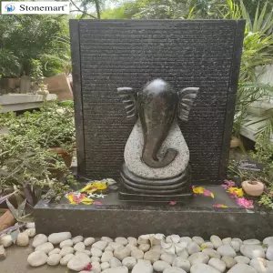 Sold 3 Feet Granite Ganesha Fountain For Garden