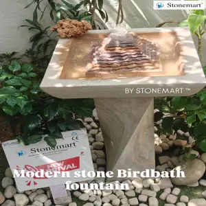 Modern Stone Bird Bath Fountain For Villas, Gardens, Resorts, Farmhouses And Hotels