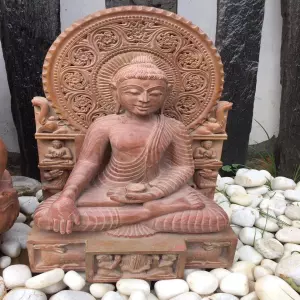 22 Inch Bhumisparsa Buddha Statue For Exterior And Interior