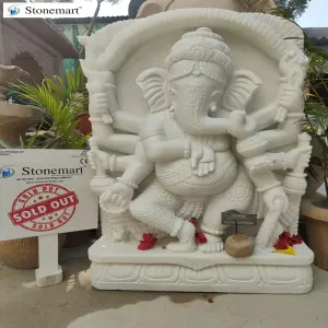 Sold 3 Feet Dancing Ganesha Sculpture
