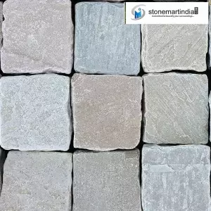 Raj Green Sandstone Tumbled Cobbles