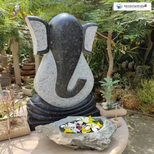 3 Feet Modern Abstract Granite Ganesha Statue