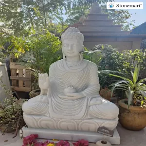 Sold 3 Feet Abhaya Mudra Buddha With Pot