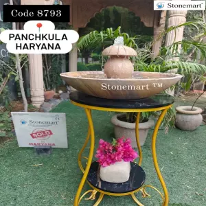 Sold To Panchkula, Haryana - Natural Stone Water Feature Perfect For Console Tables, Center Tables, And Office Desks
