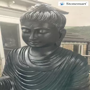 Sold To Bengaluru, Karnataka - Stone Buddha Sculpture With Agnya Chakra