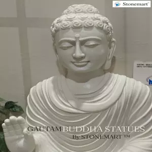 Available - Natural Stone Gautam Buddha Statue For Spiritual Decor