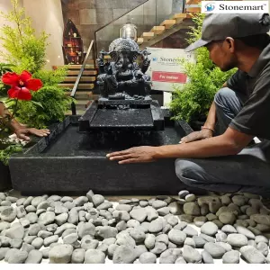31 Inch, 240 Kg Granite Marble Stone Ganesha Water Fountain