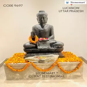 Client Testimonial Of 4 Feet Black Gautam Buddha Statue From Lucknow, Uttar Pradesh