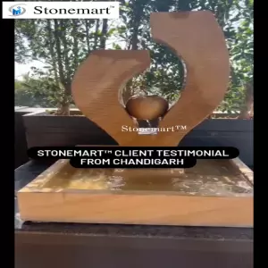 Client Testimonial Of Stone Modern Art Fountain From Chandigarh