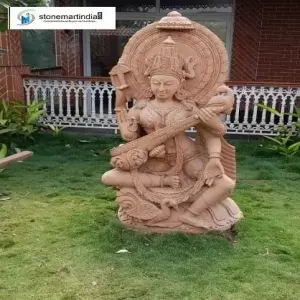 Sold To Satara, Maharashtra Goddess Saraswati Statue In Stone