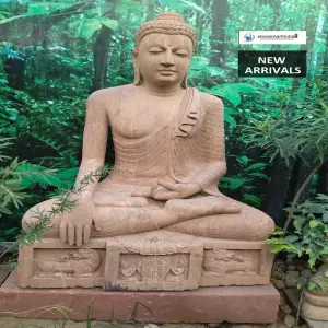 Sold To Lotus Wellness And Rehabilitation Center, Coimbatore, Tamil Nadu 6 Feet Hand Carved Buddha Statue