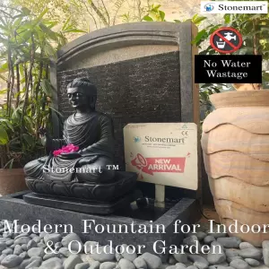 Available Fully Hand Carved Modern Buddha Fountain For Home And Garden