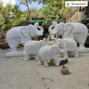 Sold 12, 16, 30 Inch Marble Elephants