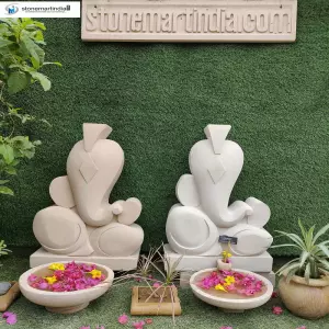 40 Inch Lord Ganesha Abstract Stone Statues