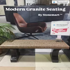 Hand Carved Modern Granite Stone Bench For Indoor And Outdoor