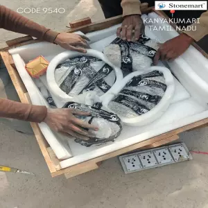 Packing Natural Stone Boulder Pots And Planters For Shipping To Kanyakumari, Tamil Nadu