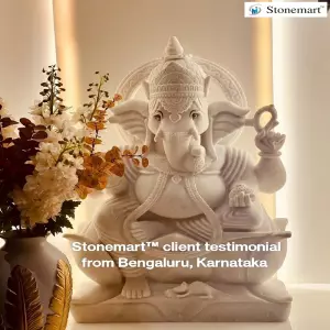 Client Testimonial Of 40 Inch Ganesha Marble Idol From Bangalore, Karnataka