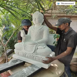 Sold 3 Feet Abhaya Mudra Garden Buddha Sculpture