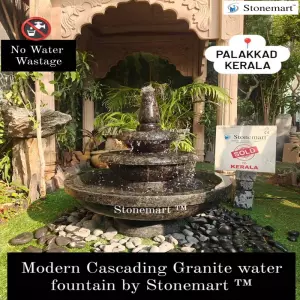 Sold To Palakkad, Kerala - Modern Cascading Granite Waterfall For Indoor And Outdoor