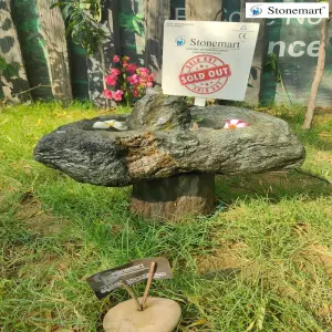 Sold To New Delhi Small Rock Urli Fountain Cum Birdbath