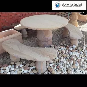 Outdoor Stone Sitting Set