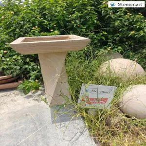 Beautiful Twisted Stone Bird Bath Water Fountain
