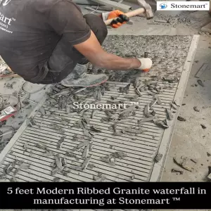 5 Feet Modern Ribbed Granite Waterfall Is Back In Production