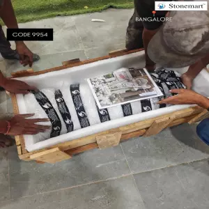 Packing Marble Hanuman Idol For Bengaluru Shipment