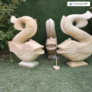 3 Feet Stone Fish For Fish Fountains