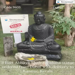 Sold To Kannur, Kerala - 2 Feet Abhaya Mudra Buddha Statue For Home Vastu