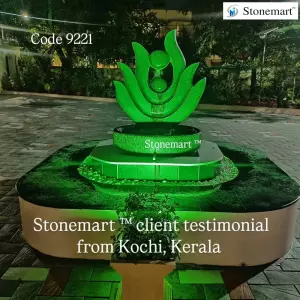 Client Testimonial Of Massive Granite Lotus Fountain From Kochi, Kerala