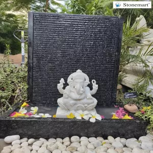3 Feet Granite Fountain With Ganesha Statue