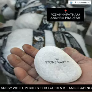 Packing Snow White Pebbles For Shipping To Visakhapatnam, Andhra Pradesh