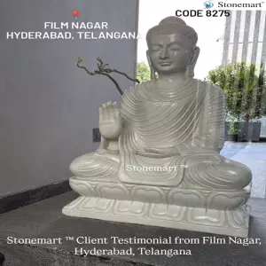 Client Testimonial Of 3 Feet Marble Buddha Statue From Film Nagar, Hyderabad, Telangana